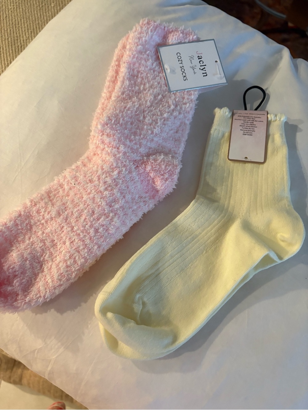 Cozy Pink Fuzzy Socks. Yellow Ankle Socks and blue with ducks 3 Pack NWT